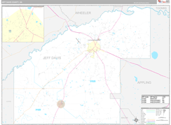 Jeff Davis County, GA Digital Map Premium Style